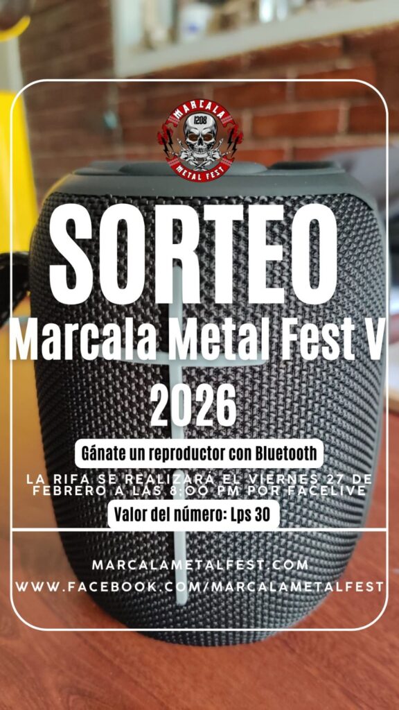 Sorteo de parlante en apoyo al Marcala Metal Fest V Edición